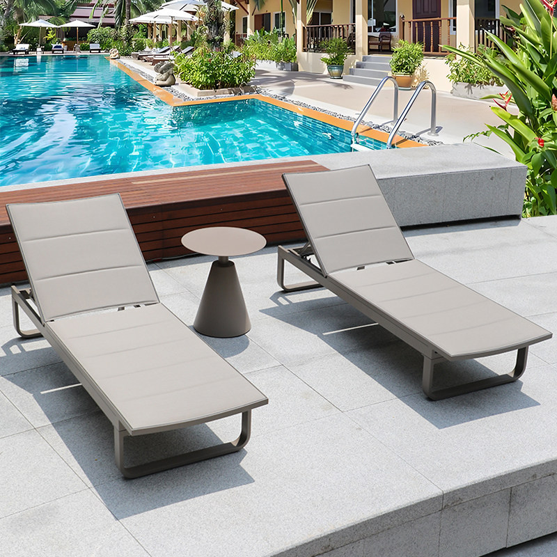 Outdoor Lounge Bed, Outdoor Courtyard, Open-Air Swimming Pool, Beach Chair, B&B Hotel, Outdoor Leisure Lounge Chair, Waterproof and Sun-Proof Outdoor Lounge Bed, Outdoor Courtyard, Open-Air Swimming Pool, Beach Chair, B&B Hotel, Outdoor Leisure Lounge Chair, Waterproof and Sun-Proof