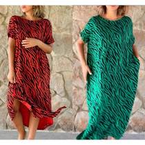 wish AliExpress eye 2023 independent station new round neck BAO WEN printed short-sleeved loose casual jumpsuit