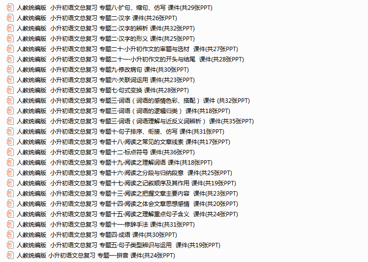 图片[5]-2023年人教版小学语文数学英语小升初总复习电子版专项复习课件-腾翔云网创