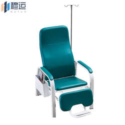 무윤 디럭스 1인용 수액 의자, 정맥 주사 바늘 의자, 동반 의자, 발판 기능이 있는 좌석, 녹색 모델(포함)