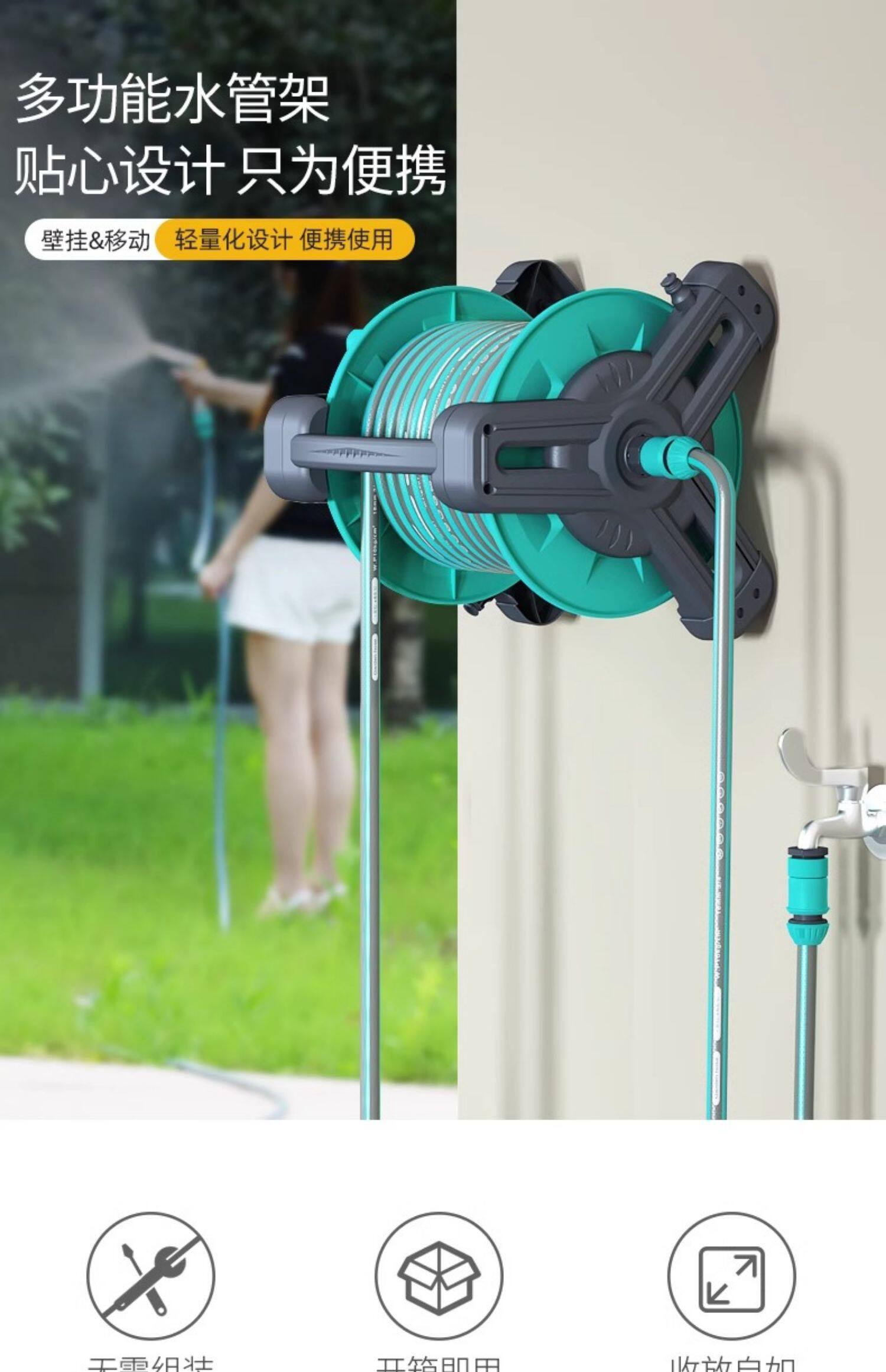 Car Wash Water Gun, High-Pressure Powerful Spray Gun, Garden Hose, Water Pipe, Booster Nozzle, Household Faucet Connector for Washing