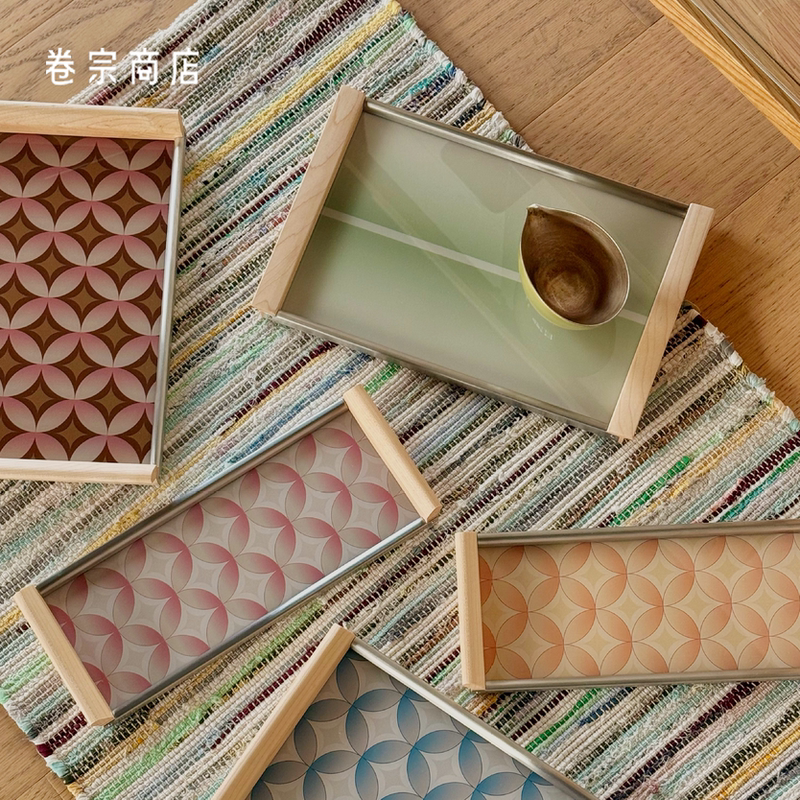 Case Files Store X Cont Wooden Tray West Lake Series High-End Tea Tray Storage Tray with a Premium Feel for Home Use