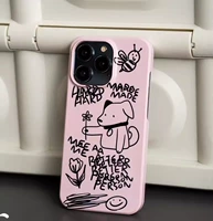 Пленка раковина большая дыра с жесткой оболочкой All-Inclusive-ZL Pink Line Dog [большой отверстие для объектива, кнопки крышки]