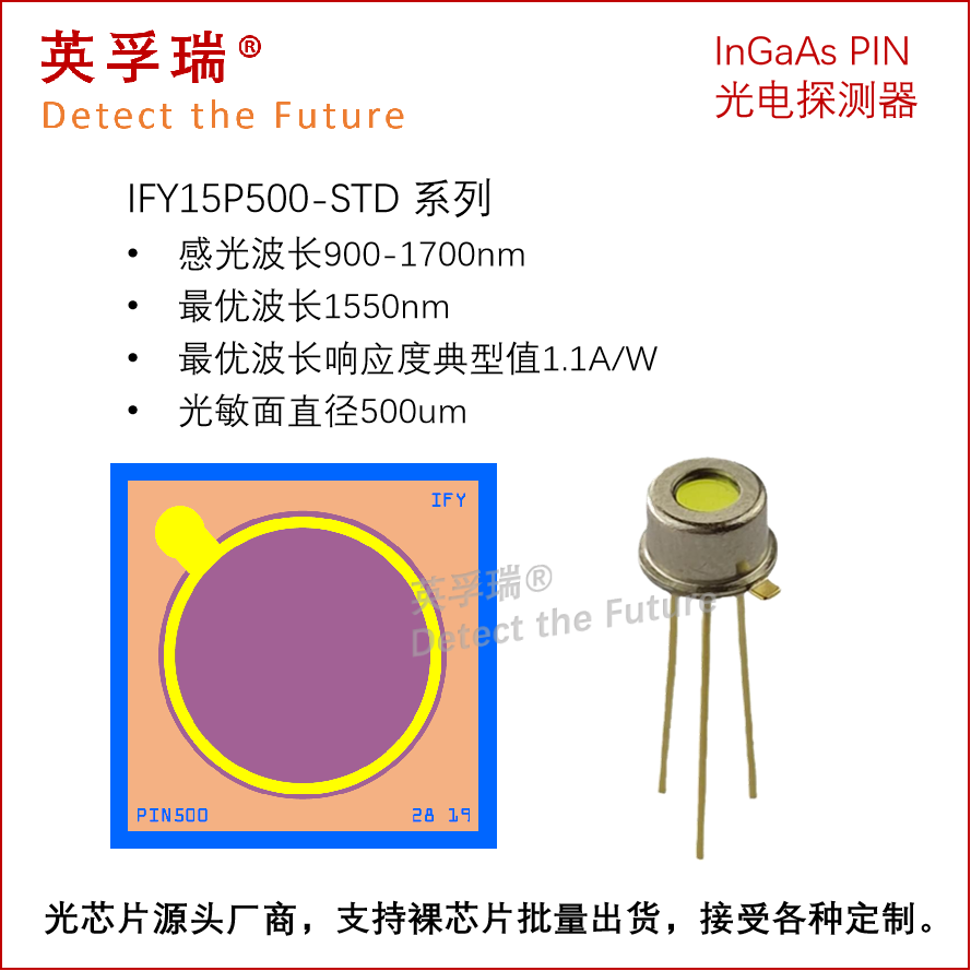 英孚瑞900-1700nm &phi;500um光电二极管铟镓砷InGaAs PIN光电探测器