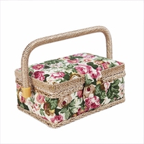 KS cross-stitch European-style home daily use rose color embroidery tool storage box radiation-proof fabric sewing box