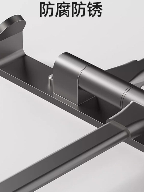 German hanging rod towel rack clothes support balcony hanger storage wall hanging rack placed hanging rod bathroom toilet wall