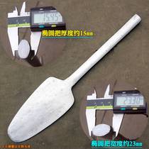 Handmade stainless steel brick knife round head double-sided brick knife thickened masonry knife oval handle trowel knife spring all-steel fish spine brick knife