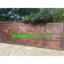 Forged copper cast copper benevolence justice propriety wisdom and trust themed cultural relief outdoor corridor background wall mural decoration fiberglass imitation