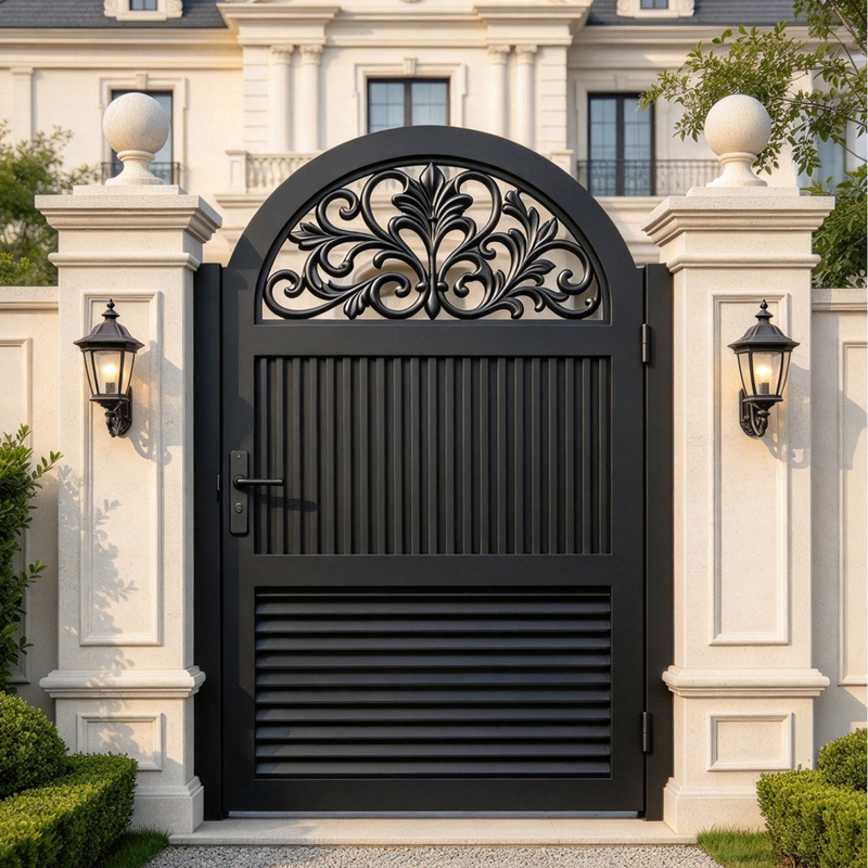 Aluminum Alloy Arch Garden Gate, Aluminum Alloy Villa Courtyard Gate, B&B Yard Gate, Fence Gate, Stainless Steel Outdoor Gate Aluminum Alloy Arch Garden Gate, Aluminum Alloy Villa Courtyard Gate, B&B Yard Gate, Fence Gate, Stainless Steel Outdoor Gate