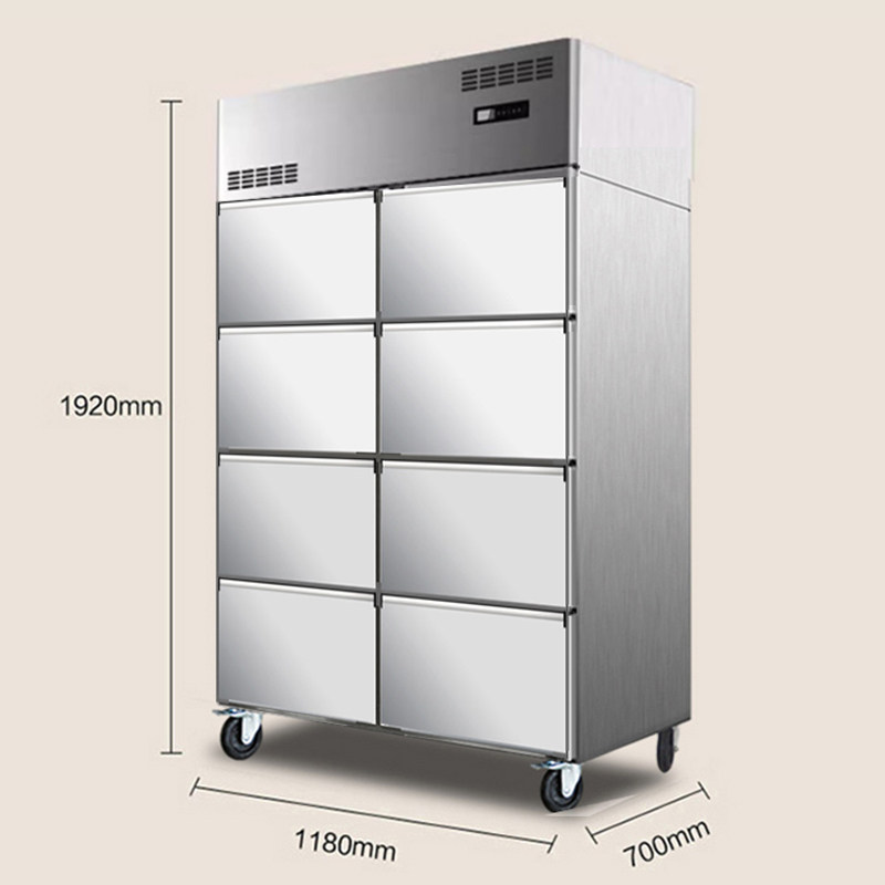 Drawer-Type Freezer, Air-Cooled, Frost-Free, Two-Door, Four-Door, Six-Door Commercial Refrigerator, Vertical Refrigeration and Freezing Cabinet, Fresh-Keeping Cabinet