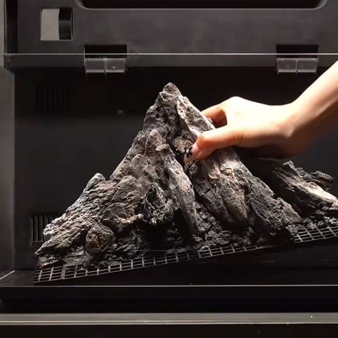 Xiaomi Fish Tank Landscaping with Green Dragon Stone, Sunlit Snow Mountain Integrated Landscape Xiaomi Fish Tank Landscaping with Green Dragon Stone, Sunlit Snow Mountain Integrated Landscape