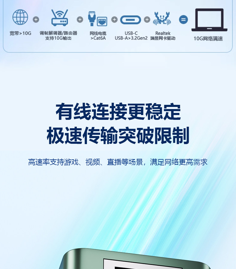 Сетевой адаптер BZIZU TXA402 USB Type-C 10G Ethernet