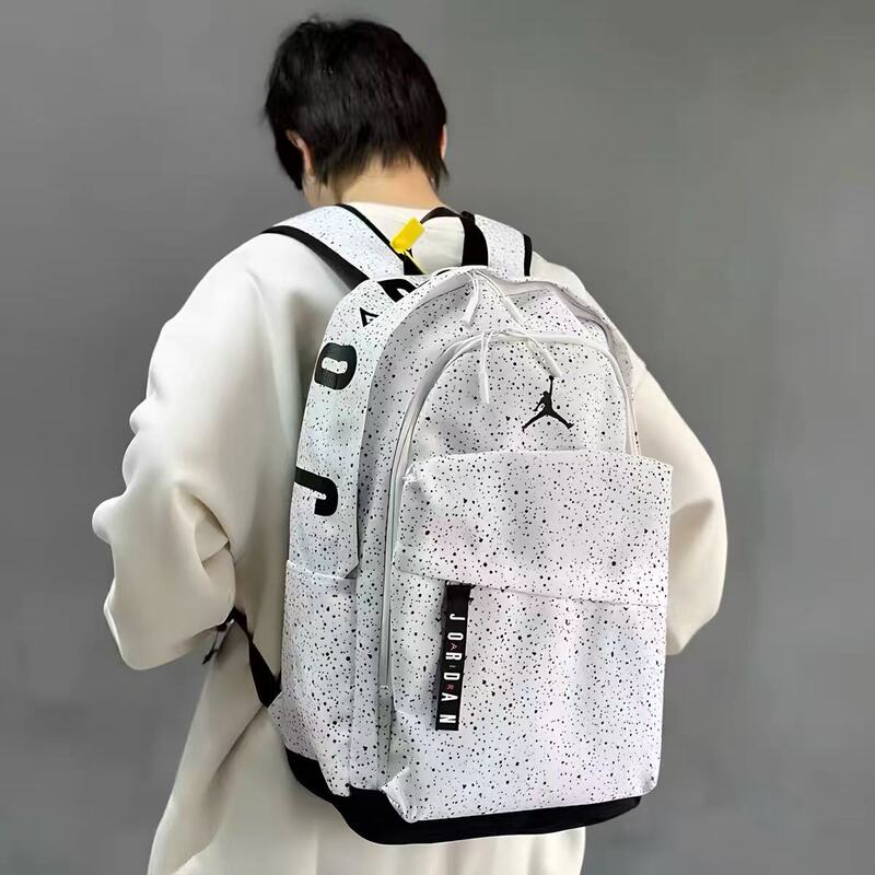 New Jordan Backpack for Men and Women, Junior High School, High School, and College Students, Large Capacity, Star-Patterned Sports Computer Backpack New Jordan Backpack for Men and Women, Junior High School, High School, and College Students, Large Capacity, Star-Patterned Sports Computer Backpack