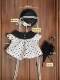 Handmade Black and White Polka Dot Baby Clothes Set