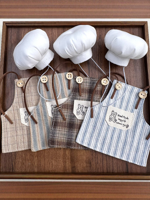 [Ready Stock] Baby Accessories Apron Chef Hat Little Red Book Same Style Cute Handmade Accessories for Cats and Dogs