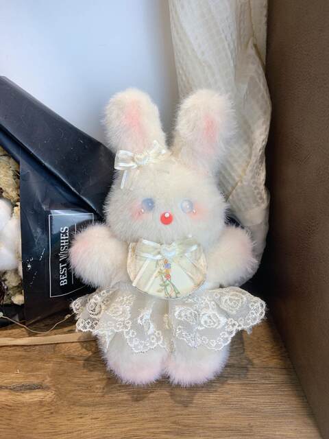 [Material Pack] Bib Rabbit Material Pack Original Design Handmade DIY Stuffed Doll Cute Rabbit Decoration Gift