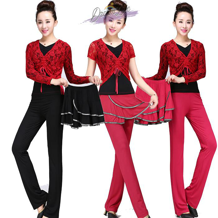 Square Dance Clothes Autumn Modellace Yoga Dress Dance Dress Middle Old Square Dance Dress Pants