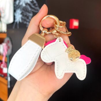 Creative Instant Wealth Keychain Pendant Car Keychain Wrist Strap Cartoon Leather Pony Bag Pendant Gift