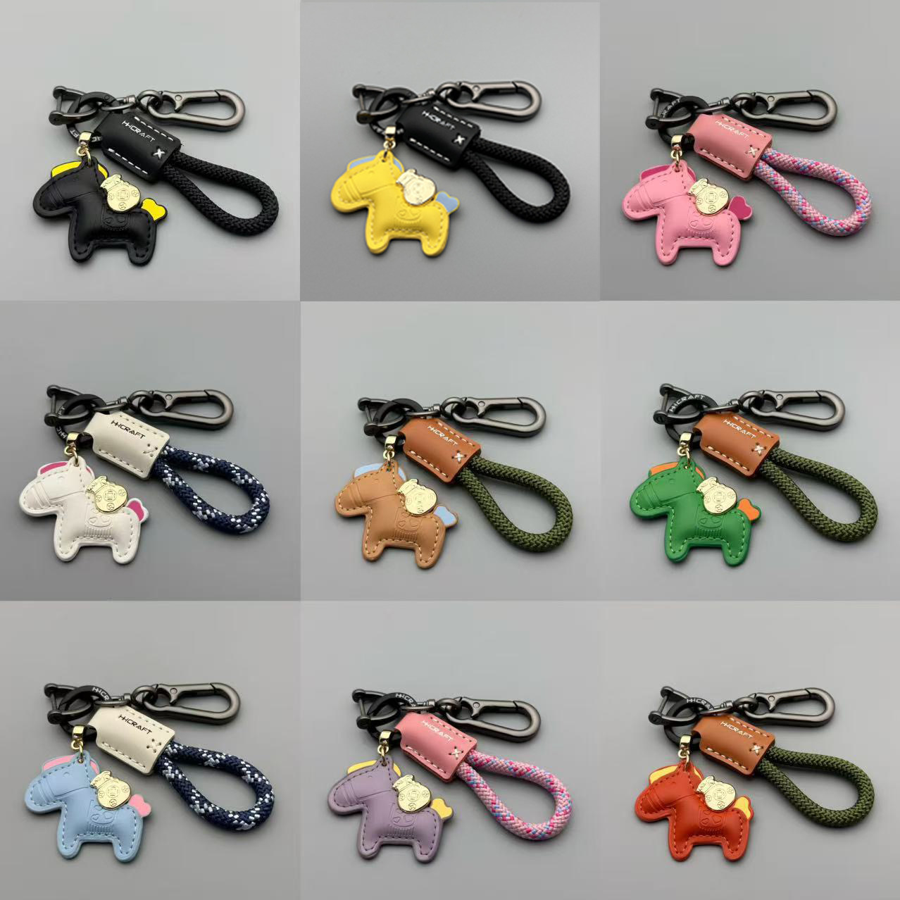 2026 Cartoon Get Rich Soon Keychain Creative Car Key Chain Leather Braided Rope Key Pendant Bag Decoration