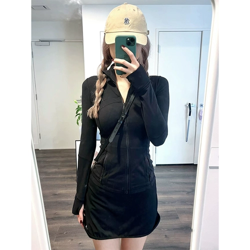 Осенняя летняя спортивная куртка, дорожная быстросохнущая приталенная одежда для йоги, ветровка, комплект