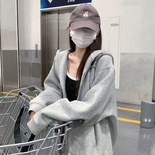 Демисезонная толстовка, куртка, осенний кардиган, спортивный костюм, в корейском стиле