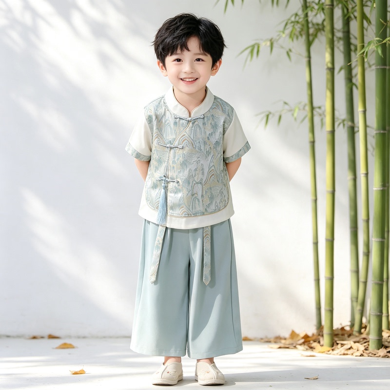 Boys' Hanfu Daily Wear 2026 New Summer Boys' Ancient Style Suit Children's Tang Suit New Chinese Style Little Gentleman Outfit