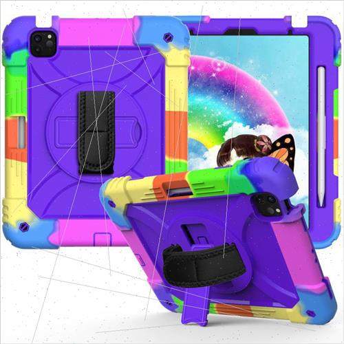 ເຫມາະສໍາລັບ iPad9strapmulti-colortabletcase10.2anti-droprotat