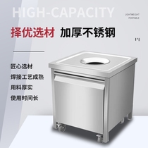 Stainless steel waste collection table commercial food collection truck hotel canteen kitchen restaurant tableware waste food collection recycling vehicle