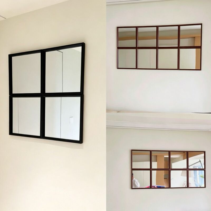 Square Photo Frame Tabletop Decoration Square DIY Vintage Style Faux Glass Decoration Bedroom Creative Picture Frame