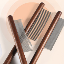 Cat hair-shedding comb dog and cat knot-opening flea comb encrypted steel needle row comb pet comb supplies