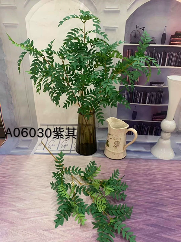 cây giả trang trí 5 nĩa màu tím Qiye hoa nhân tạo trang trí khách sạn hoa giả nhà sàn hoa lớn Hoa Trung Quốc mô phỏng nghệ thuật cây xanh cây cảnh giả trang trí phòng khách hoa mộc lan giả