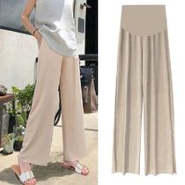 Summer Pregnant Women Wear Ice Silk Pants Wide Leg Pants Thi