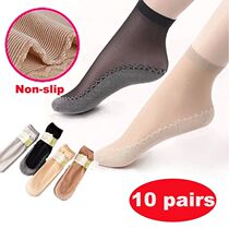 20Pcs=10Pais Summer Women Socks Non-Slip Sweat-Absorbing Cot