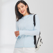 Outdoor sun protection clothing hooded breathable anti-UV sun protection clothing womens summer sports coat