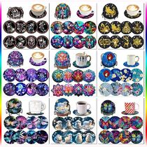 Diamond Painting Art Coasters with Holder Animal DIY Drink C