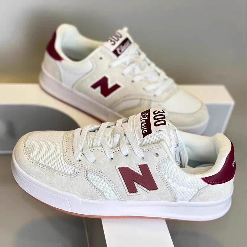 Official Lightweight Running Shoes, Student Retro Full Leather Panel Shoes, Versatile Couple Shoes, Non-Slip, Men's and Women's Casual Sports Non-Slip Shoes