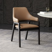Minimalist solid wood dining chair living room home dining table and chair combination designer back chair post-modern light luxury desk chair