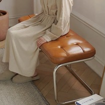 Stainless steel shoe-changing stool household cloakroom low stool simple retro bedside footstool entry hall stool long dining chair