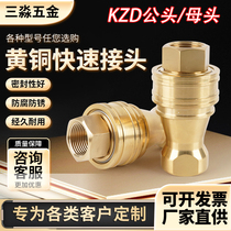 Hydraulic quick connector copper quick change high pressure high temperature KZD double self-sealing self-sealing mold oil gas and water quick connector