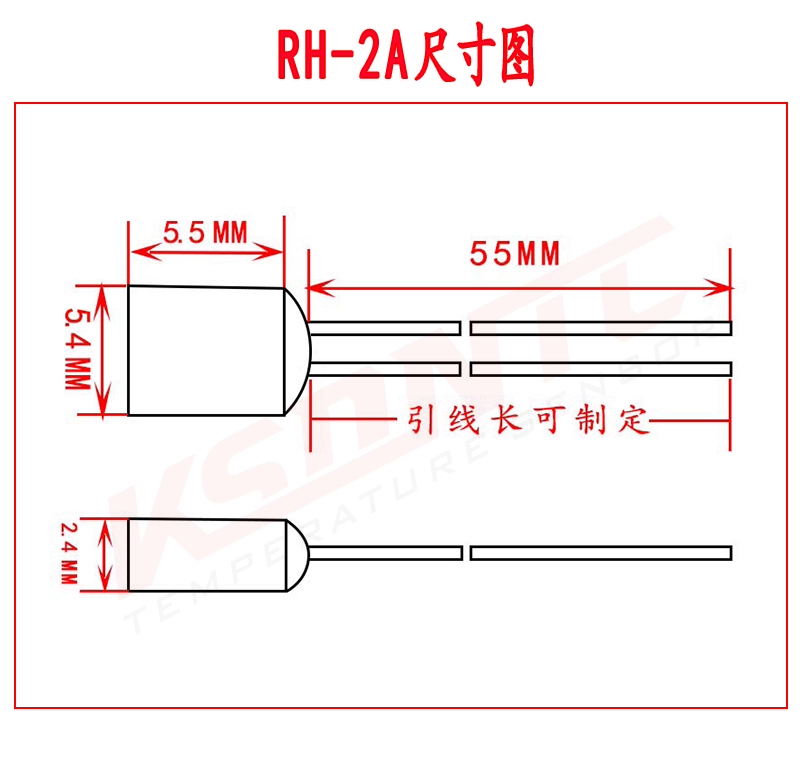 Cầu chì nhiệt vuông nhỏ RH2A250V75 độ-150 độ quạt TV động cơ động cơ nhiệt công suất ngắt
