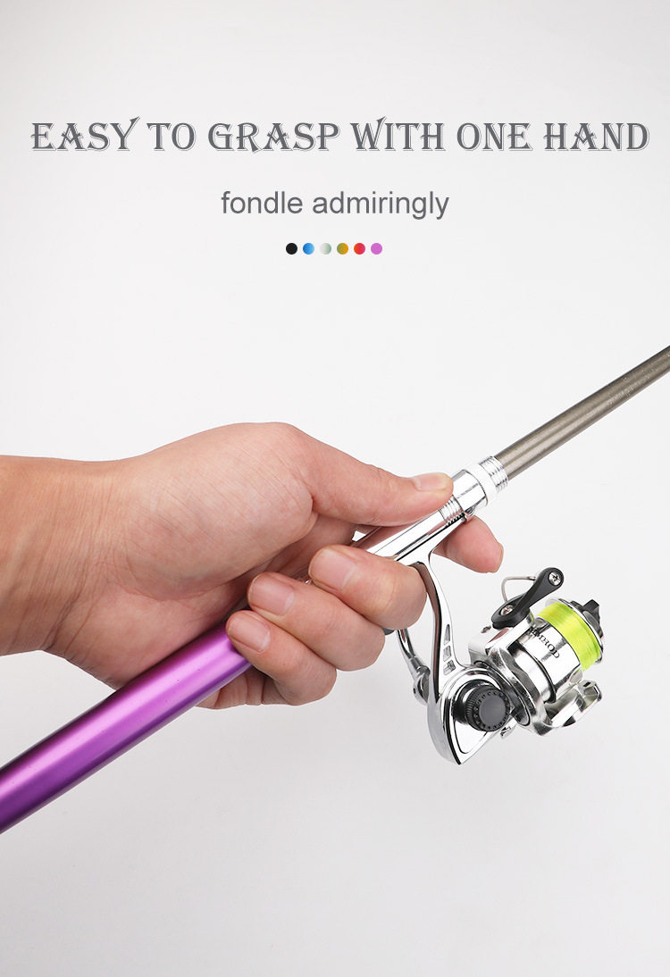 Море удочкой 1米新款钢笔钓鱼竿配xm100迷你金属纺车轮跨境爆款亚马h4