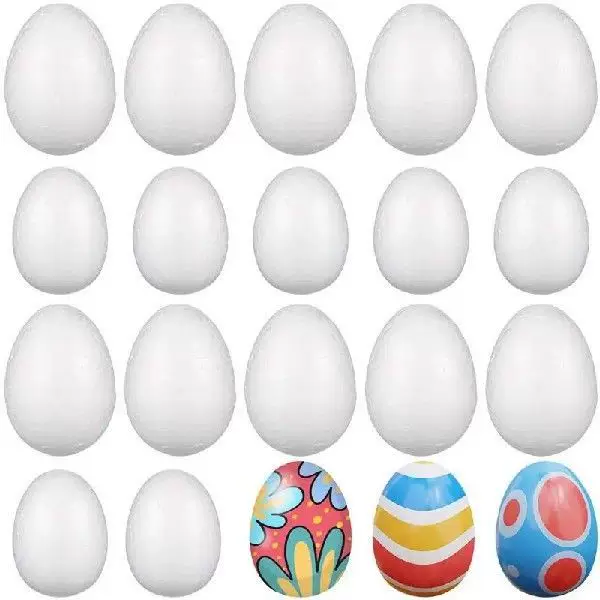 40pcs 6/8cm White Polystyrene Styrofoam Foam Egg Ball