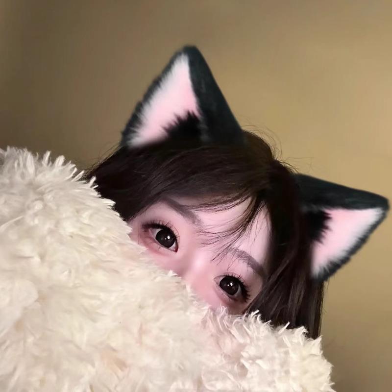 Cute cat ear headband for girls, animal ear hair clip, cosplay, plush cat headband hair accessory, Halloween