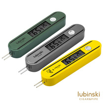 LUBINSKI Cigar Moisture Meter Zinc Alloy Rechargeable Probe Hygrometer Lubinski Electronic Moisture Meter
