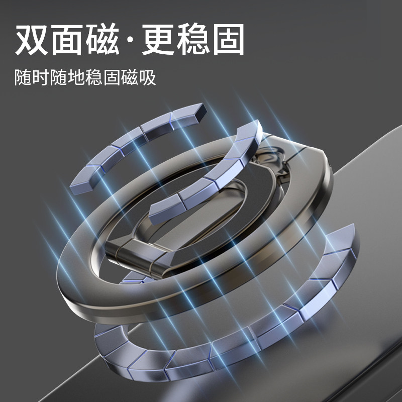 Prada 2025 New Magnetic Phone Holder Magsafe Double-Sided Magnetic Ring Buckle Desktop Gym Ultra-Thin Multi-Functional Rotating Support Stand Suitable for Apple 17 Promax Huawei 80