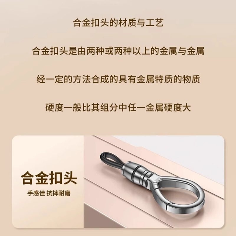 Car Keychain Men's Waist-Hanging Key Holder Keychain Key Ring Personalized Creative Keychain High-End Anti-Lost