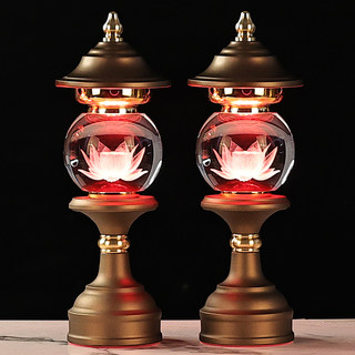 Lotus lamp crystal led buddha lamp colorful buddhist temple