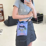 Японский тканевый мешок, нейлоновый шоппер, сумка на одно плечо, с вышивкой