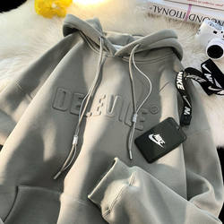 Heavyweight 340g American-Style Lazy Chic Hooded Sweatshirt for Men, Trendy Brand, Autumn and Winter Oversize High-End Jacket