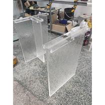 Acrylic table leg suspended bracket custom gradient color high transparent dining table coffee table island bar table leg